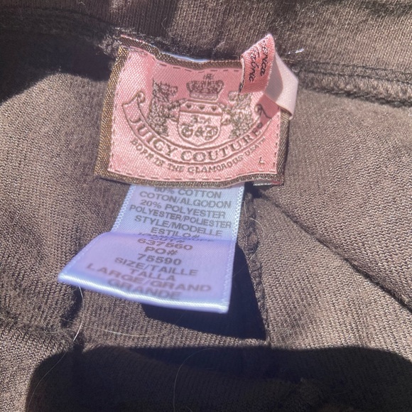 Brown velvet juicy couture sweats w/ red logo - Picture 3 of 3